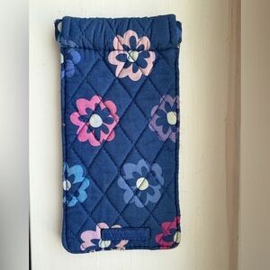 Vera Bradley Blue Quilted Floral Sunglasses Holder Case